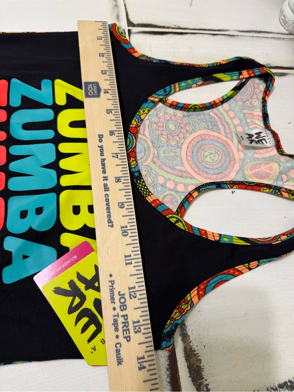 Zumba Logo Tank Top in Black with Multicolor Print Small - Picture 7 of 10
